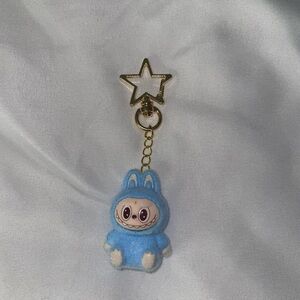 Faux Blue Labubu Bag Charm